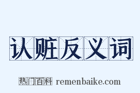 认赃反义词是什么意思的图片